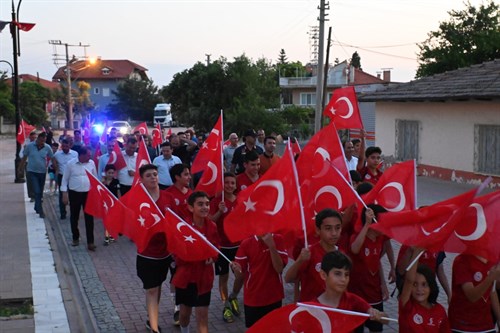  15 Temmuz Demokrasi ve Milli Birlik Günü programları kapsamında yapılan demokrasi yürüyüşü düzenlendi