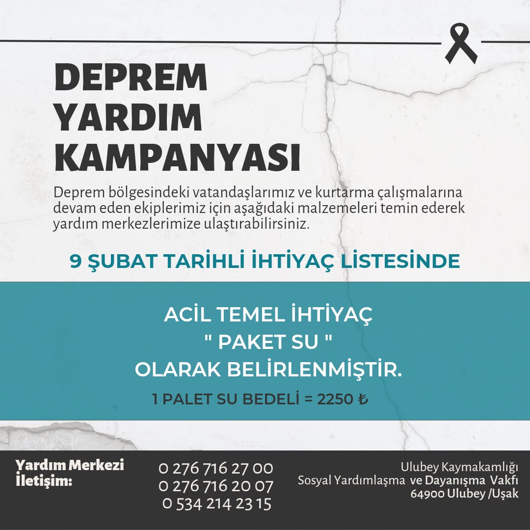 Deprem Yardım Kampanyası